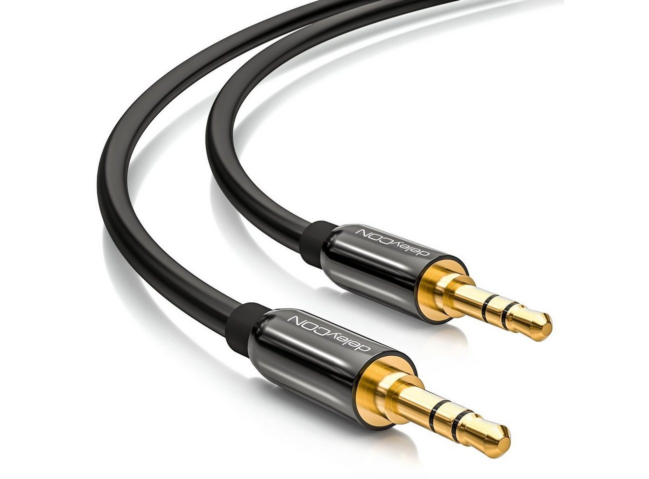 deleyCON deleyCON 1,5m Klinkenkabel 3,5mm AUX Kabel Stereo Audio Kabel 2x Audio-Kabel von deleyCON