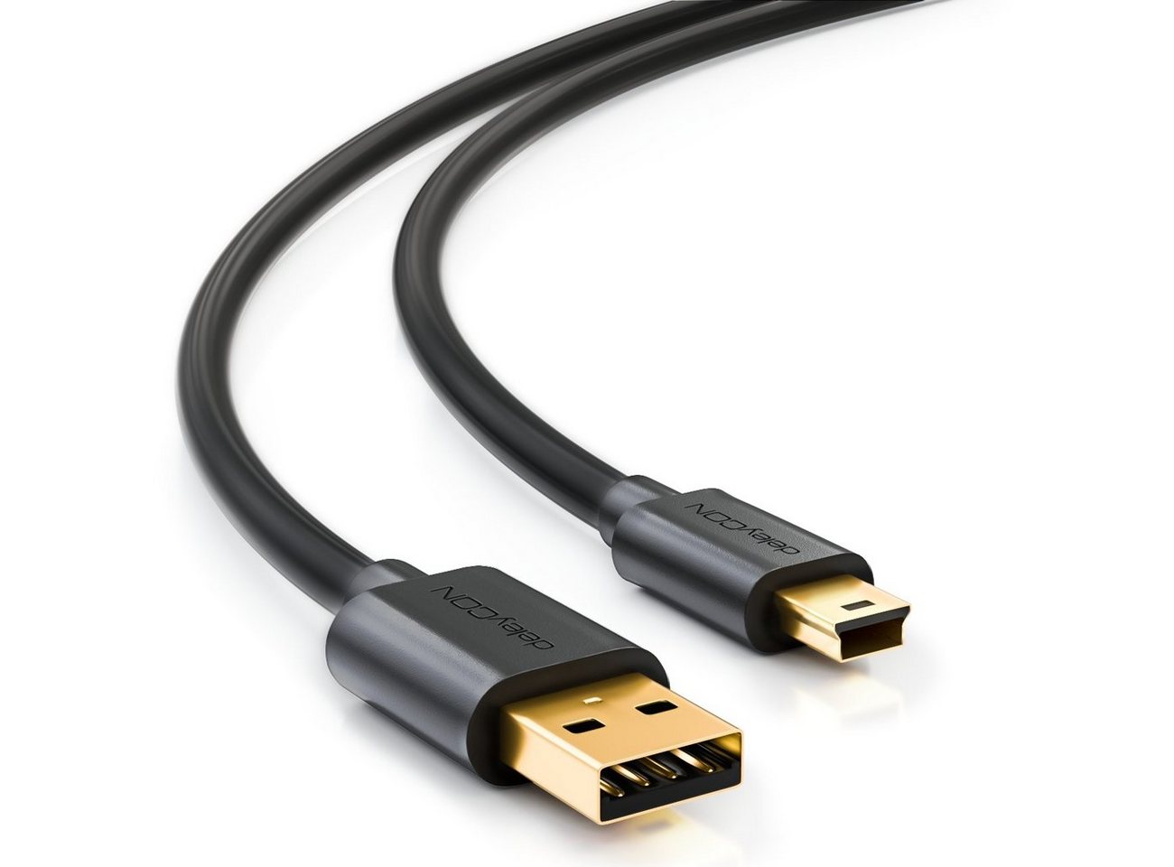 deleyCON deleyCON 1,5m Mini USB 2.0 Datenkabel - USB A-Stecker zu Mini USB-Kabel von deleyCON