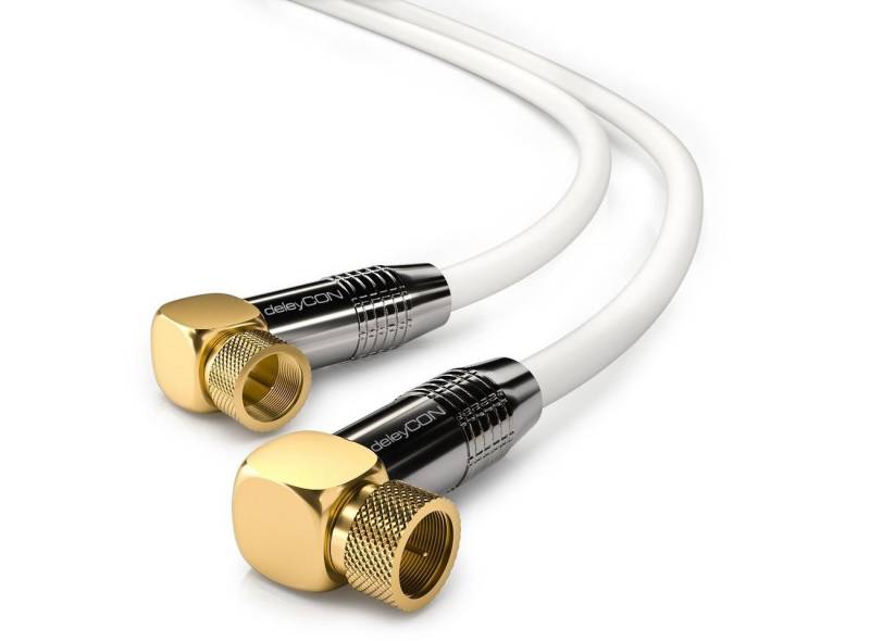 deleyCON deleyCON 1,5m SAT Kabel gewinkelt Antennenkabel Satellitenkabel SAT-Kabel von deleyCON