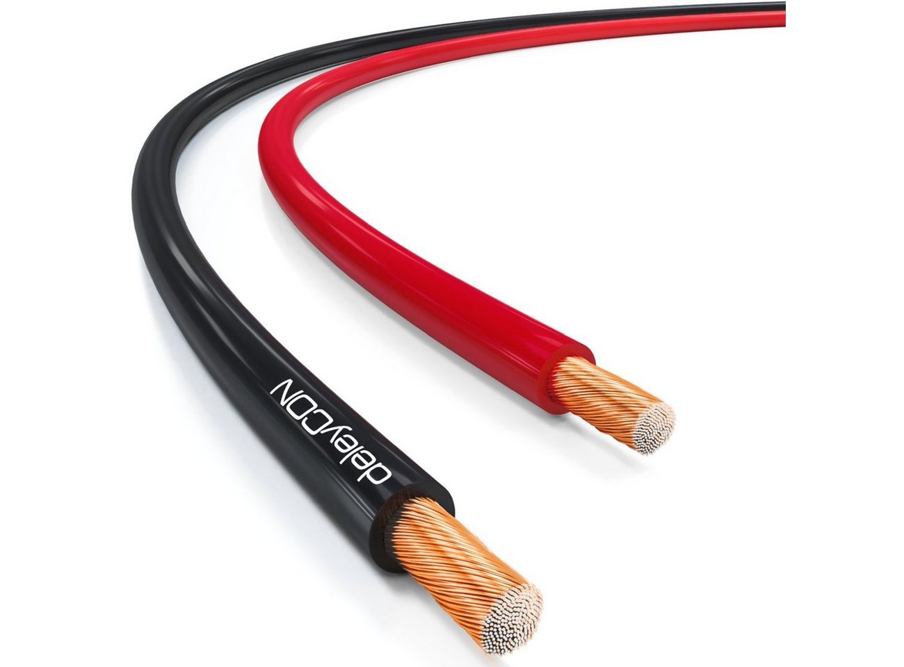 deleyCON deleyCON 100m Lautsprecherkabel 2x 1,5mm² CCA 2x48x0,20mm Litze - Audio-Kabel von deleyCON