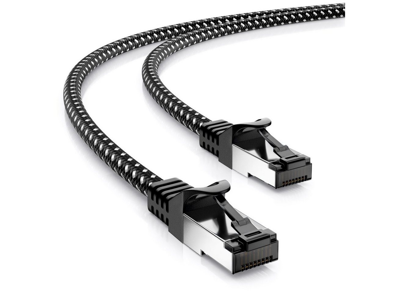 deleyCON deleyCON 10m RJ45 Nylon Netzwerkkabel mit CAT7 Rohkabel S-FTP PiMF LAN-Kabel deleyCON deleyCON 10m RJ45 Nylon Netzwerkkabel mit CAT7 Rohkabel S-FTP PiMF LAN-Kabel von deleyCON