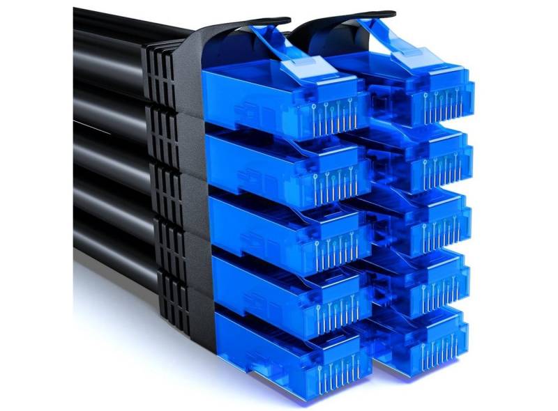 deleyCON deleyCON 10x 2m CAT6 Patchkabel Netzwerkkabel Gigabit LAN U/UTP RJ45 LAN-Kabel von deleyCON