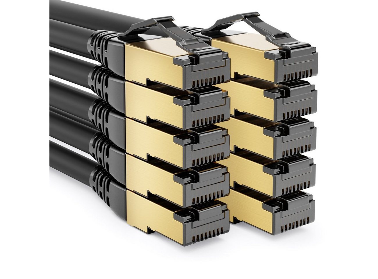 deleyCON deleyCON 10x 2m CAT8.1 Patchkabel S/FTP PIMF 2000MHz 40Gbit RJ45 LAN LAN-Kabel deleyCON deleyCON 10x 2m CAT8.1 Patchkabel S/FTP PIMF 2000MHz 40Gbit RJ45 LAN LAN-Kabel von deleyCON