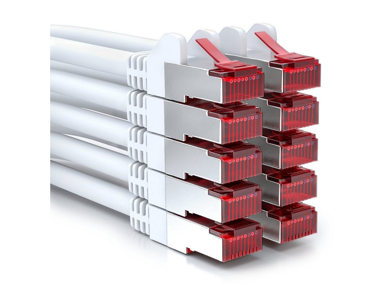deleyCON deleyCON 10x0,25m CAT6 Patchkabel Gigabit LAN DSL Netzwerkkabel LAN-Kabel deleyCON deleyCON 10x0,25m CAT6 Patchkabel Gigabit LAN DSL Netzwerkkabel LAN-Kabel von deleyCON