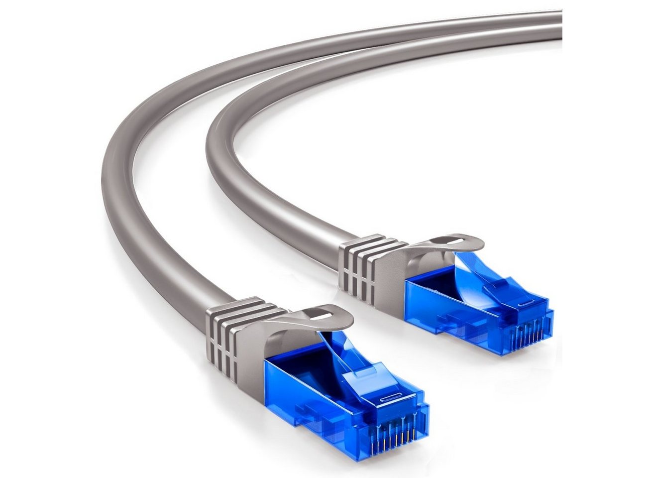 deleyCON deleyCON 15m CAT6 Patchkabel Netzwerkkabel Ethernet LAN DSL Kabel Grau LAN-Kabel von deleyCON