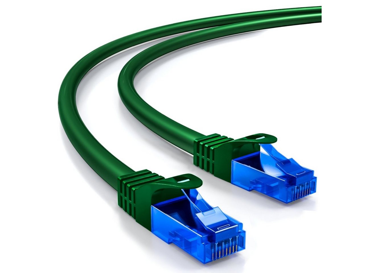 deleyCON deleyCON 15m CAT6 Patchkabel Netzwerkkabel Ethernet LAN DSL Kabel Grün LAN-Kabel von deleyCON
