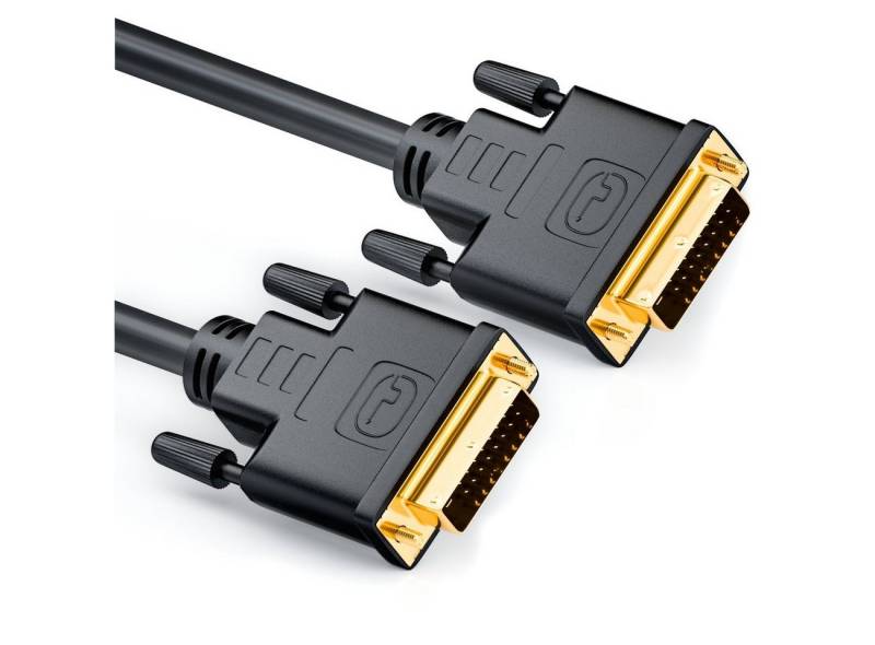 deleyCON deleyCON 1m DVI zu DVI Kabel vergoldet DUAL LINK 1 m DVI D Video-Kabel von deleyCON