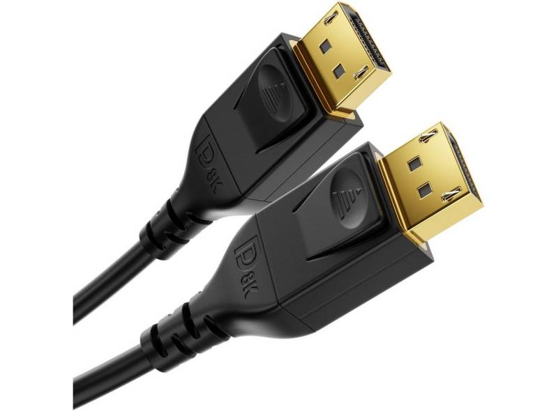 deleyCON deleyCON 1m DisplayPort Kabel 4K 8K UHD 1.4 HBR3 Display Port Kabel Video-Kabel von deleyCON