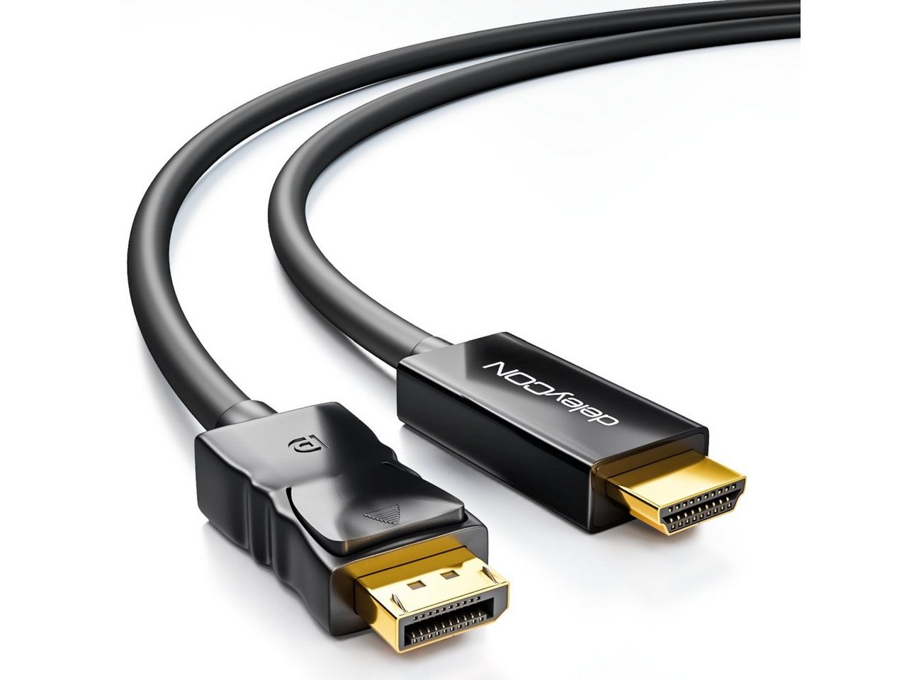 deleyCON deleyCON 1m DisplayPort zu HDMI Kabel - 1080p / 3D / Audioübertragung Video-Kabel von deleyCON