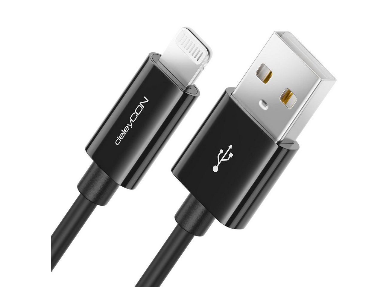 deleyCON deleyCON 1m Lightning 8 Pin USB Ladekabel Datenkabel MFI Zertifiziert Smartphone-Kabel von deleyCON