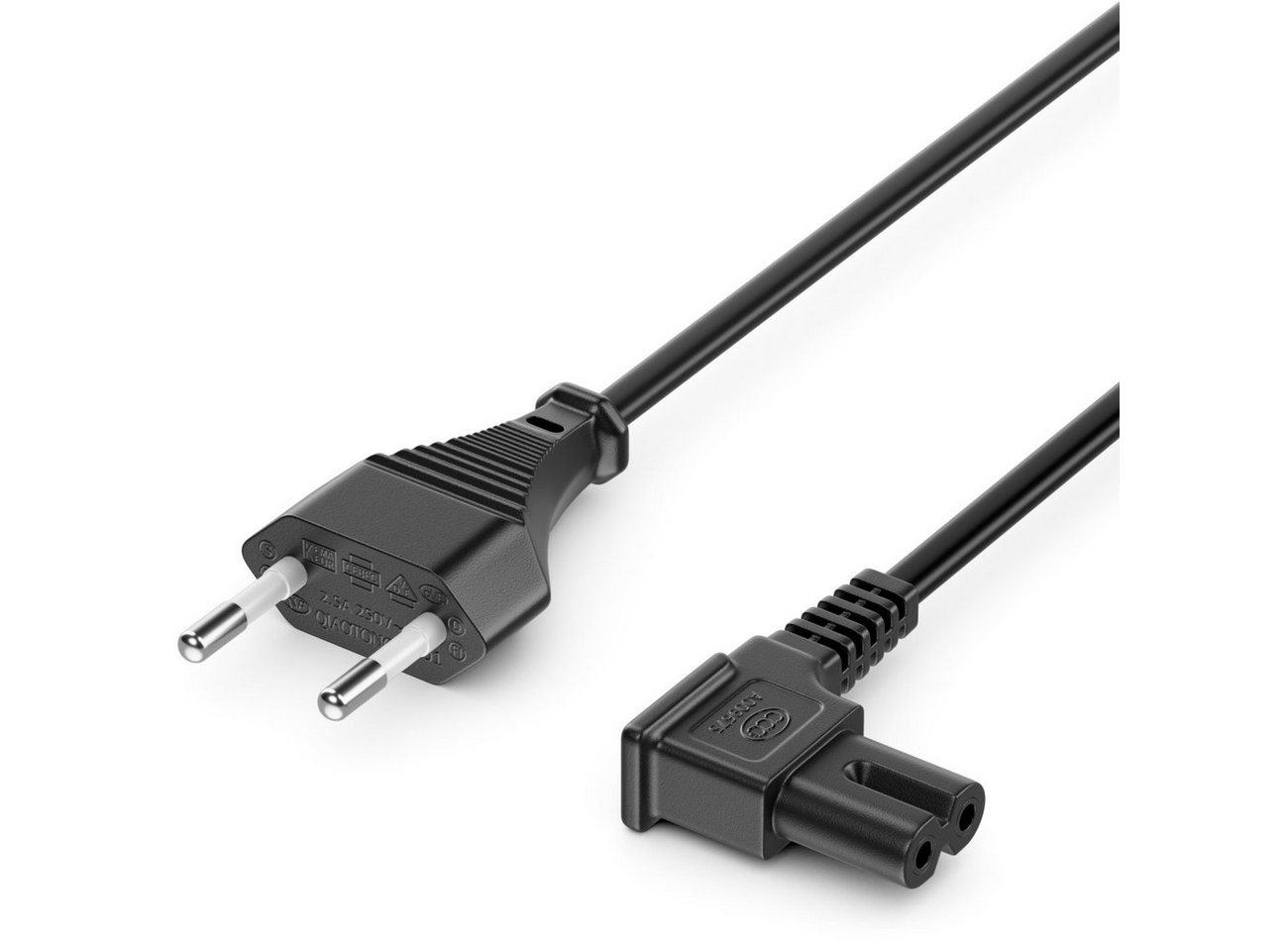 deleyCON deleyCON 1m Netzkabel Stromkabel Eurostecker auf C7 Buchse 90° Stromkabel deleyCON deleyCON 1m Netzkabel Stromkabel Eurostecker auf C7 Buchse 90° Stromkabel von deleyCON