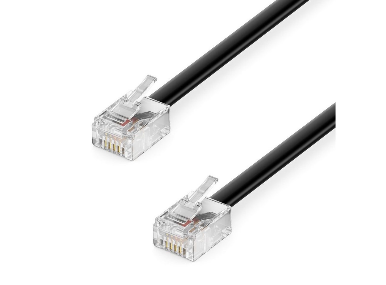 deleyCON deleyCON 1m Telefonkabel Modularkabel 6P4C Westernkabel RJ11 auf RJ11 LAN-Kabel von deleyCON