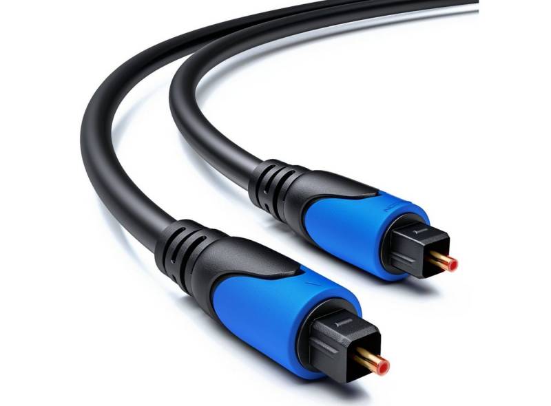 deleyCON deleyCON 1m Toslink Kabel - Optisches Digital Audio Kabel - LWL SPDIF Optisches-Kabel von deleyCON