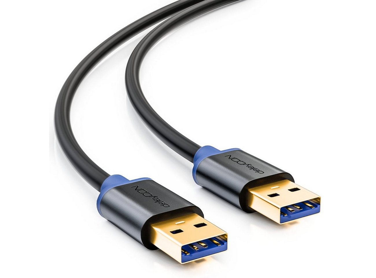 deleyCON deleyCON 1m USB 3.0 Datenkabel 5Gbit/s USB A-Stecker zu USB A-Stecker USB-Kabel von deleyCON