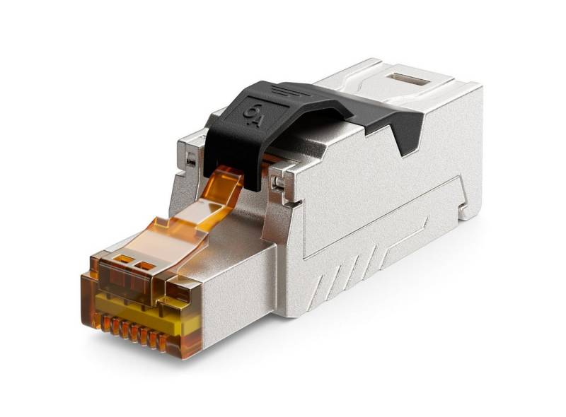 deleyCON deleyCON 1x CAT 6a Netzwerkstecker Werkzeuglos Netzwerkkabel Netzwerk-Adapter von deleyCON