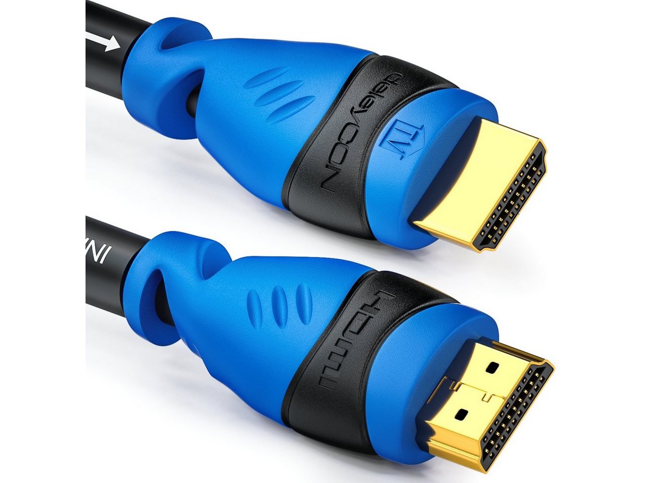 deleyCON deleyCON 20m aktives HDMI Kabel mit Verstärker - 1080p 3D / 4K / ARC HDMI-Kabel von deleyCON