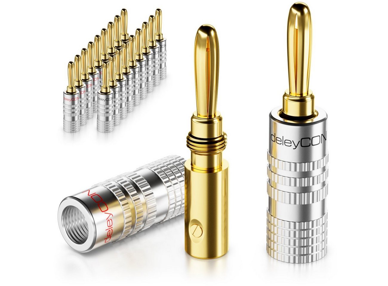 deleyCON deleyCON 20x Bananenstecker Schraubbar für Lautsprecherkabel von Kabelzubehör deleyCON deleyCON 20x Bananenstecker Schraubbar für Lautsprecherkabel von Kabelzubehör von deleyCON