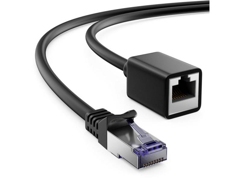 deleyCON deleyCON 2m CAT7 Patchkabel Verlängerung S/FTP Netzwerkkabel LAN DSL LAN-Kabel von deleyCON