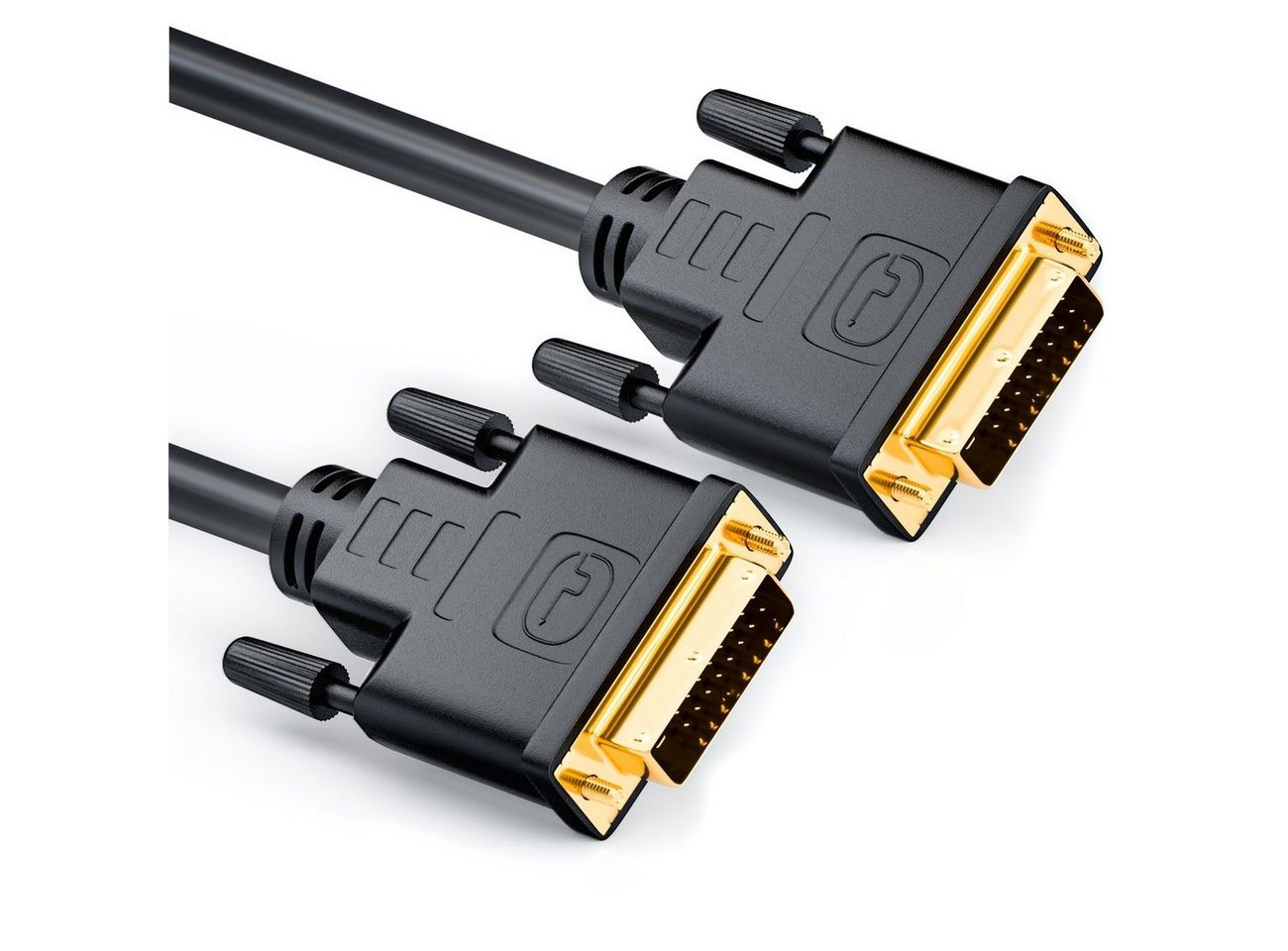 deleyCON deleyCON 2m DVI zu DVI Kabel vergoldet DUAL LINK 2 m DVI D Video-Kabel von deleyCON