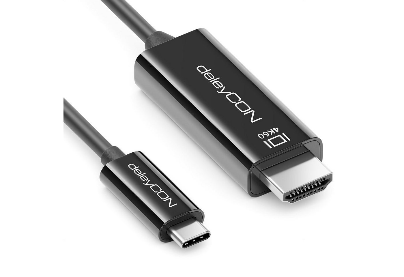 deleyCON deleyCON 2m USB-C auf HDMI Kabel - 4K@60Hz UHD 2160p C-Stecker auf HDMI-Kabel von deleyCON