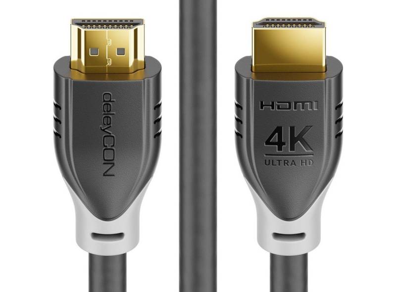 deleyCON deleyCON 3,0m HDMI HDR10+ UHD 4K@60Hz YUV 4:4:4 HDCP 2.2 3D ARC Dolby HDMI-Kabel von deleyCON