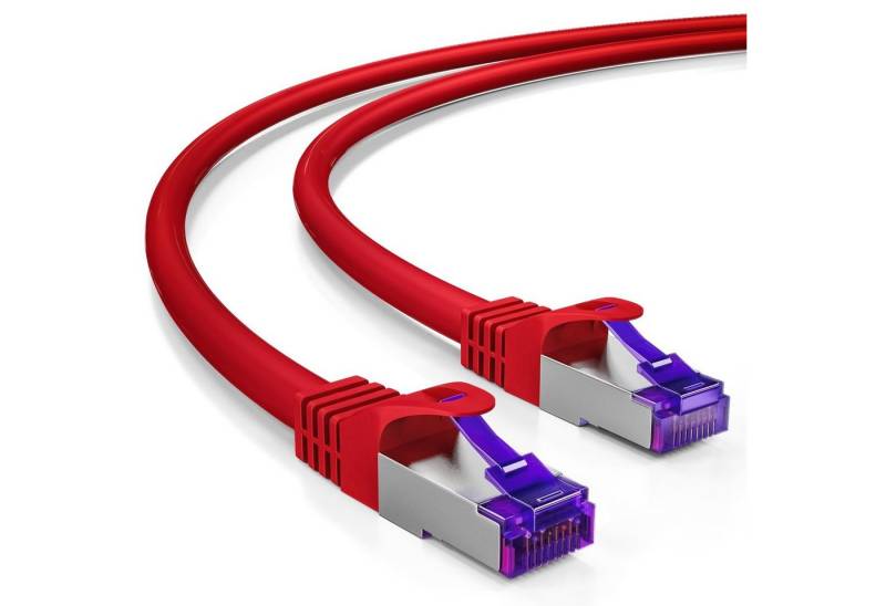 deleyCON deleyCON 30m RJ45 Patchkabel SFTP PiMF Netzwerkkabel mit CAT7 LAN-Kabel von deleyCON