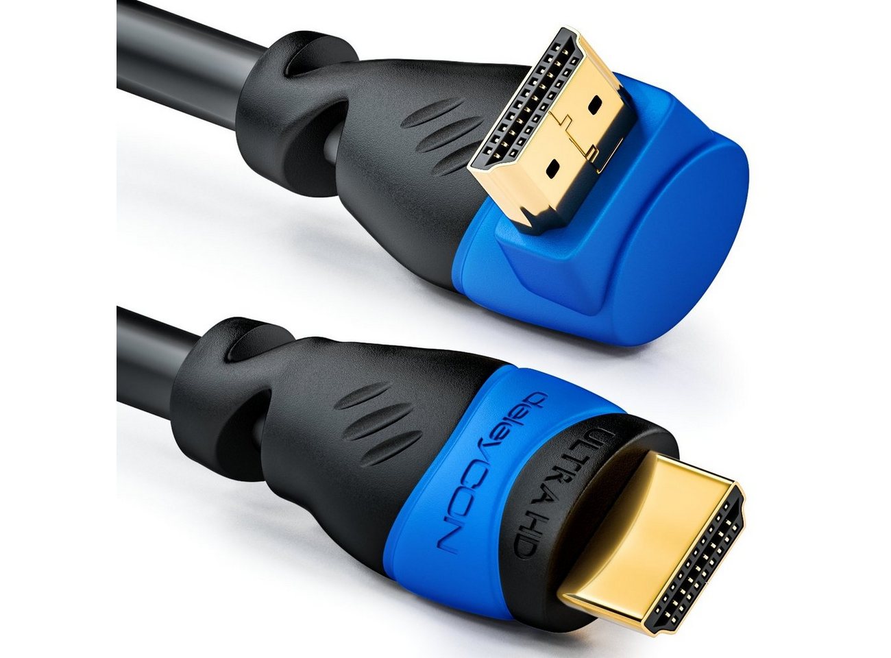 deleyCON deleyCON 3m HDMI 270° Grad Winkel Kabel - HDMI 2.0/1.4a kompatibel HDMI-Kabel von deleyCON