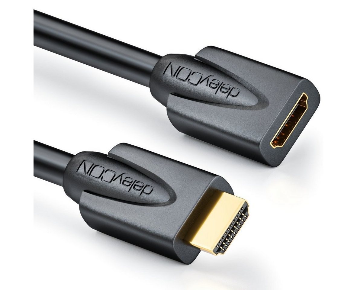 deleyCON deleyCON 3m HDMI Verlängerung-kompatibel zu HDMI HDMI-Kabel von deleyCON