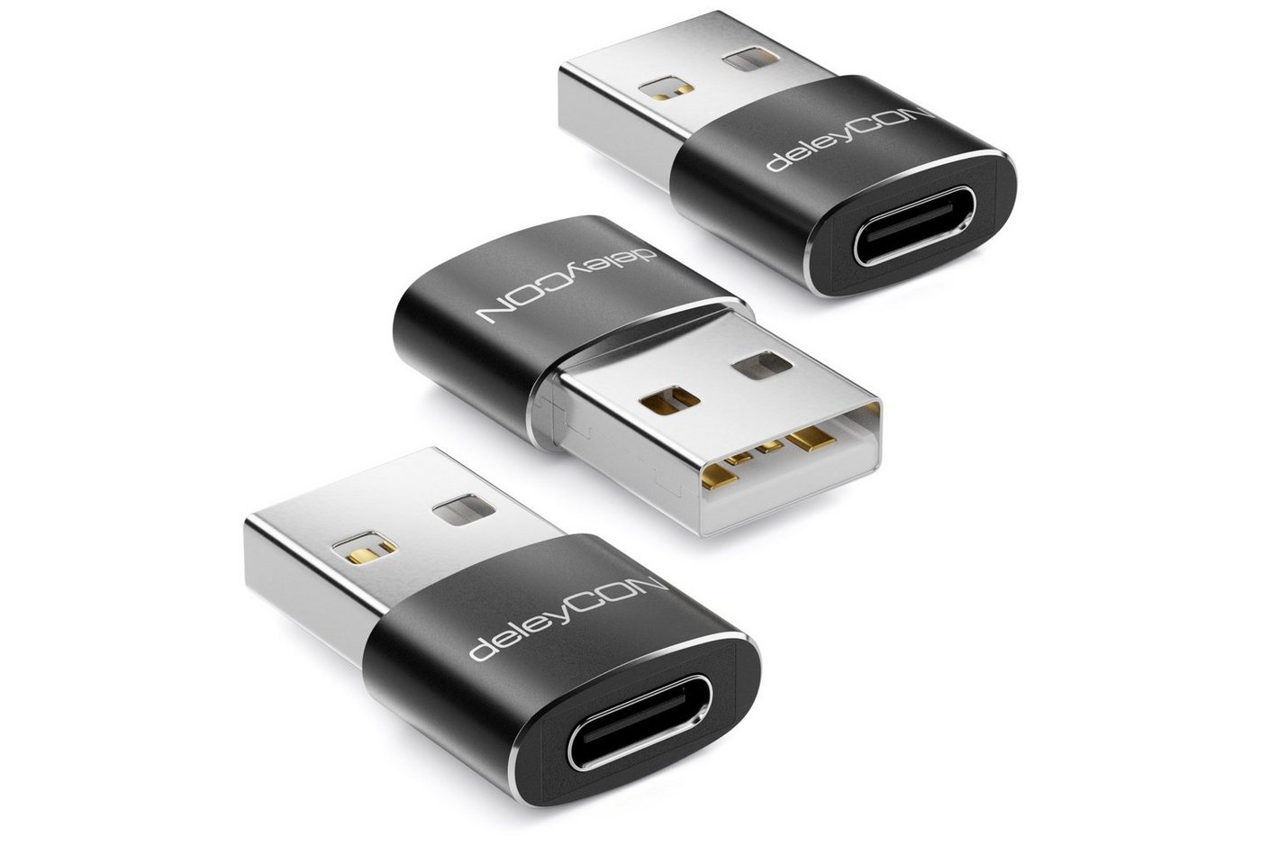 deleyCON deleyCON 3x USB2.0 Mini Adapter USB zu USB C-Buchse Notebook USB-Adapter deleyCON deleyCON 3x USB2.0 Mini Adapter USB zu USB C-Buchse Notebook USB-Adapter von deleyCON