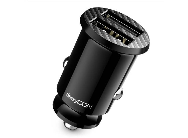 deleyCON deleyCON 4,8A USB Ladegerät Zigarettenanzünder Schnellladung 2-Port Stromadapter von deleyCON