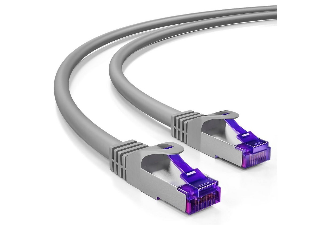 deleyCON deleyCON 5m RJ45 Patchkabel SFTP PiMF Netzwerkkabel mit CAT7 Rohkabel LAN-Kabel von deleyCON