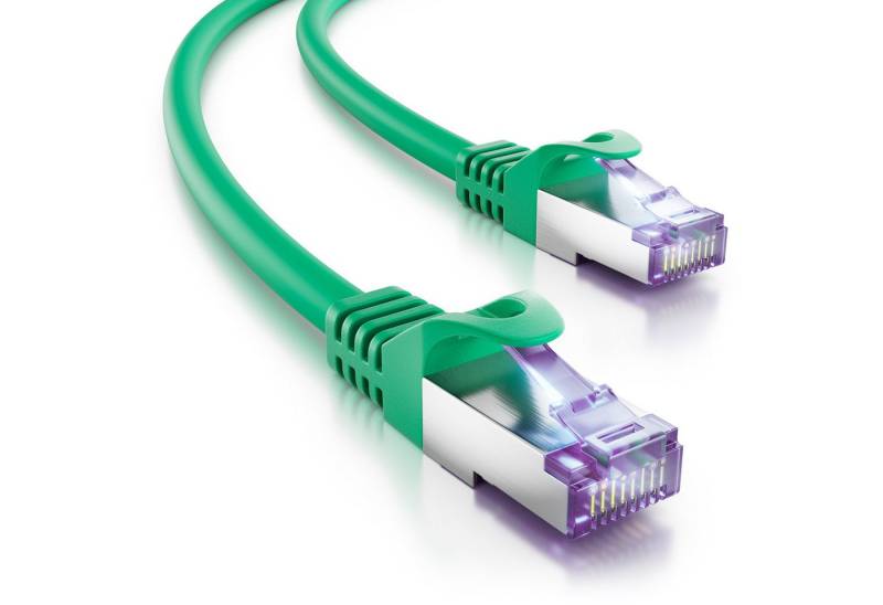 deleyCON deleyCON 5m RJ45 Patchkabel SFTP PiMF Netzwerkkabel mit CAT7 Rohkabel LAN-Kabel von deleyCON
