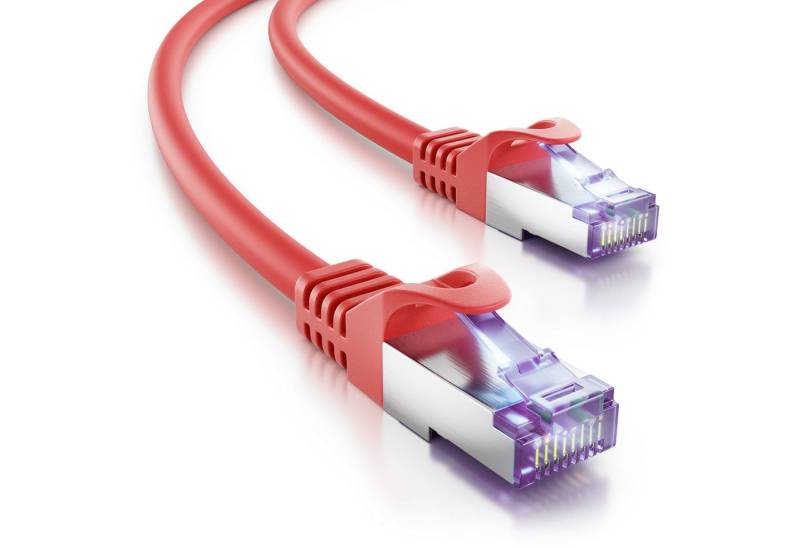 deleyCON deleyCON 5m RJ45 Patchkabel SFTP PiMF Netzwerkkabel mit CAT7 Rohkabel LAN-Kabel von deleyCON