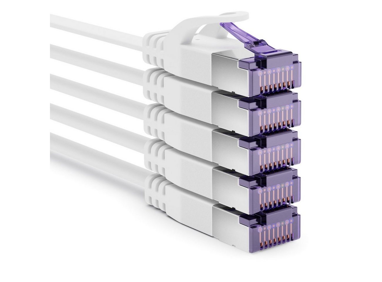 deleyCON deleyCON 5x 0,5m RJ45 Patchkabel Flachkabel mit CAT7 Rohkabel U/FTP LAN-Kabel deleyCON deleyCON 5x 0,5m RJ45 Patchkabel Flachkabel mit CAT7 Rohkabel U/FTP LAN-Kabel von deleyCON
