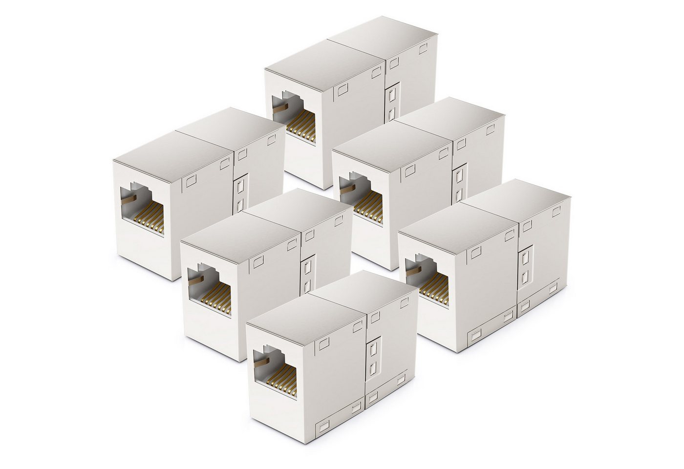 deleyCON deleyCON 6x RJ45 Netzwerkkabel Kupplung Patchkabel Verbinder Modular Netzwerk-Adapter deleyCON deleyCON 6x RJ45 Netzwerkkabel Kupplung Patchkabel Verbinder Modular Netzwerk-Adapter von deleyCON