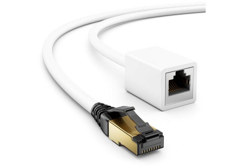 deleyCON deleyCON 7,5m Patchkabelverlängerung CAT.8.1 2000Mhz 40Gbit S-FTP LAN-Kabel von deleyCON