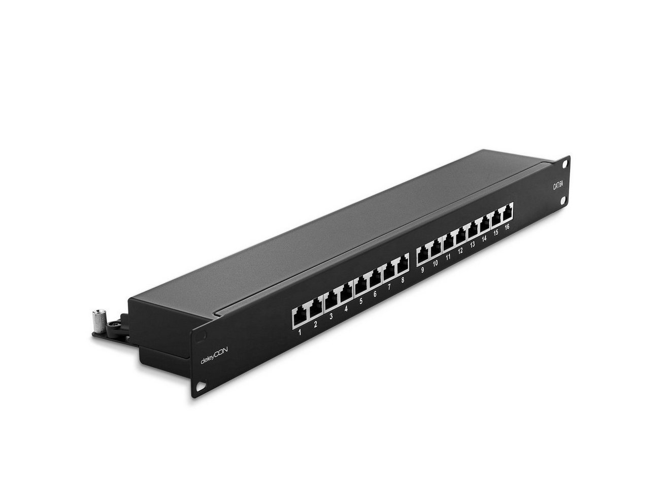 deleyCON deleyCON CAT 6a Patchpanel 16 Port 19" Rack Server geschirmt 16x RJ45 Netzwerk-Patch-Panel deleyCON deleyCON CAT 6a Patchpanel 16 Port 19" Rack Server geschirmt 16x RJ45 Netzwerk-Patch-Panel von deleyCON