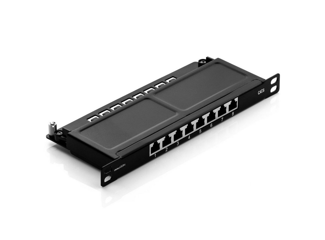 deleyCON deleyCON CAT6 0,5HE Patchpanel Verteilerfeld 8 Port Rackeinbau Netzwerk-Patch-Panel deleyCON deleyCON CAT6 0,5HE Patchpanel Verteilerfeld 8 Port Rackeinbau Netzwerk-Patch-Panel von deleyCON