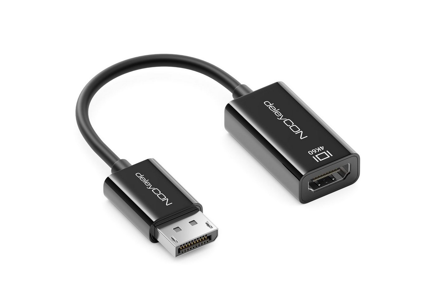 deleyCON deleyCON DisplayPort HDMI Adapter Konverter UHD 4K@60Hz HDCP für TV Video-Kabel von deleyCON