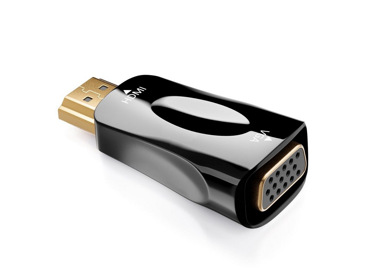deleyCON deleyCON HDMI zu VGA Adapter HDMI-Stecker zu VGA-Buchse für TV Beamer HDMI-Kabel von deleyCON