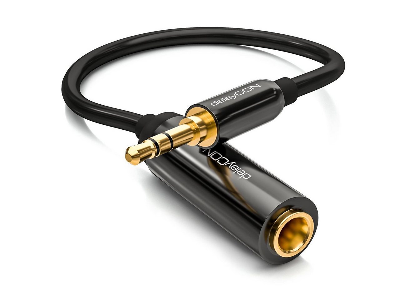 deleyCON deleyCON Klinken Adapter Kabel - 3,5mm Klinken Stecker zu 6,3mm Audio-Kabel von deleyCON