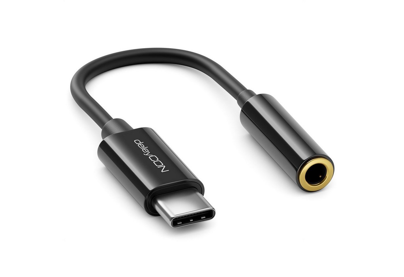 deleyCON deleyCON Kopfhörer Adapter USB C auf 3,5mm Klinke AUX Smartphones USB-Kabel von deleyCON