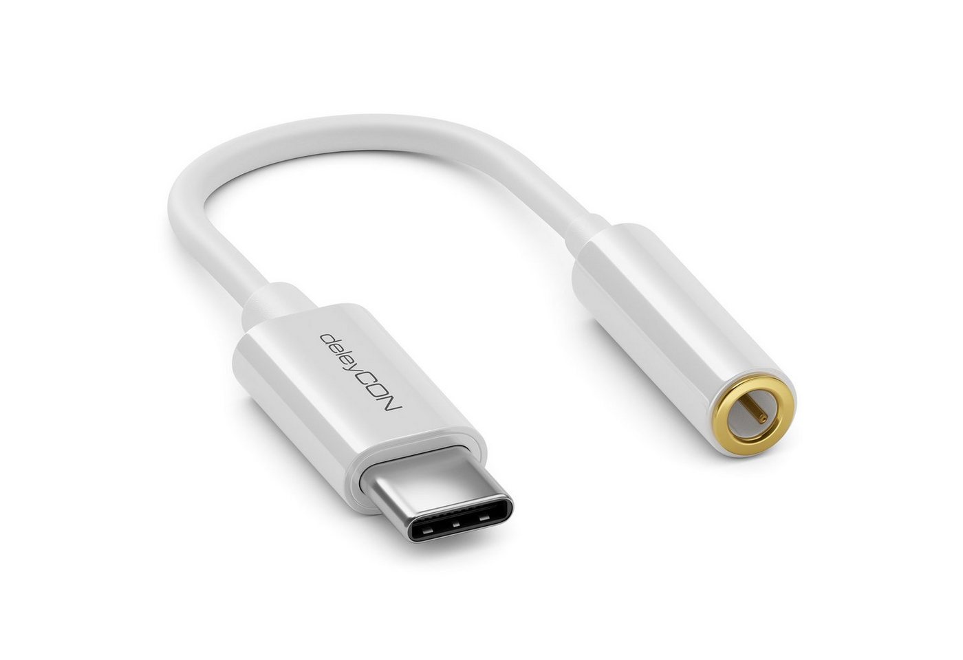 deleyCON deleyCON Kopfhörer Adapter USB C auf 3,5mm Klinke AUX Smartphones USB-Kabel von deleyCON