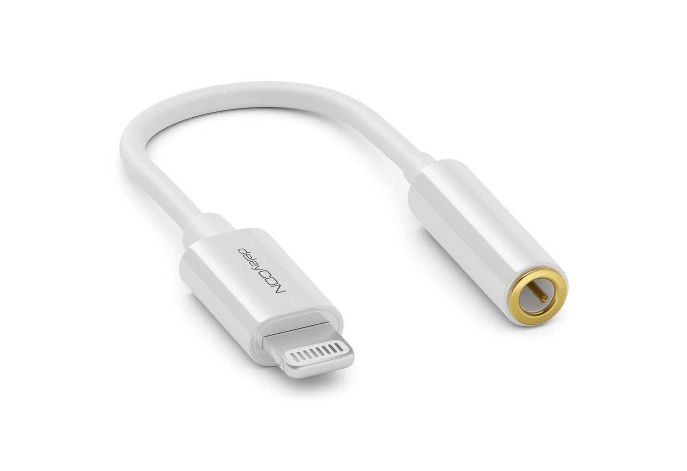 deleyCON deleyCON Kopfhörer Adapter für iPhone Lightning 8-Pin auf 3,5mm Audio-Kabel von deleyCON