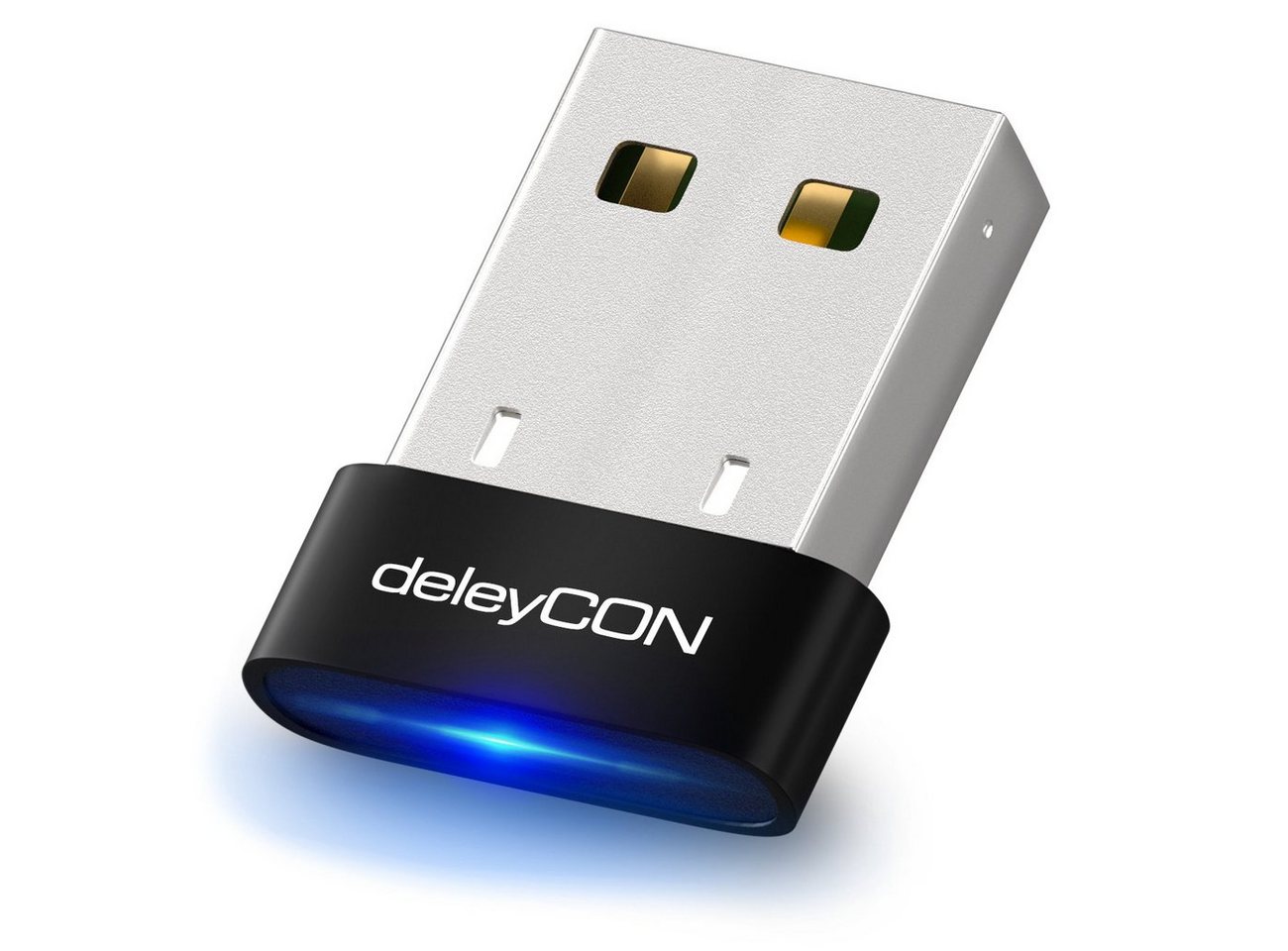 deleyCON deleyCON USB 4.0 Bluetooth Adapter Stick - Plug & Play - EDR - Win 10 Bluetooth-Adapter von deleyCON