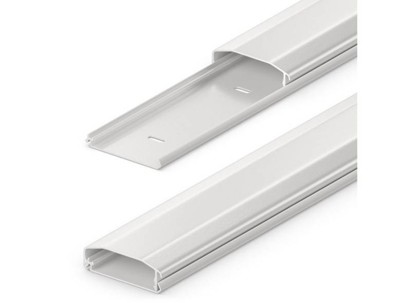 deleyCON Kabelzubehör deleyCON Universal Kabelkanal hochwertiges PVC Länge 50cm - Weiß von deleyCON