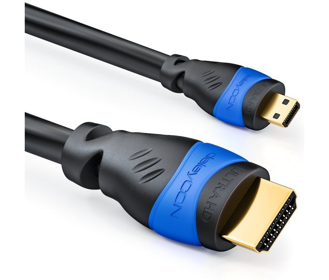 deleyCON microHDMI HQ deleyCON 2m HDMI-Kabel deleyCON microHDMI HQ deleyCON 2m HDMI-Kabel von deleyCON