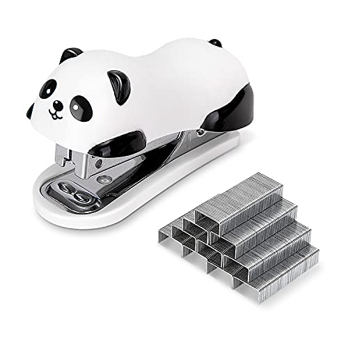 Deli Mini Hefter, Büro Heftgerät für 12 Blatt, inklusive integriertem Klammerentferner und 1000 Heftklammern, niedliches Panda Deli Mini Hefter, Büro Heftgerät für 12 Blatt, inklusive integriertem Klammerentferner und 1000 Heftklammern, niedliches Panda von deli