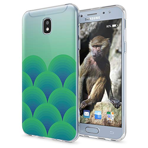 NALIA Handyhülle kompatibel mit Samsung Galaxy J3 2017 (EU-Modell), Motiv Design Schutzhülle Slim Silikon Case, Handy-Tasche Hülle Smart-Phone Etui Muster Back-Cover Dünn, Designs:Green Forest von delightable24