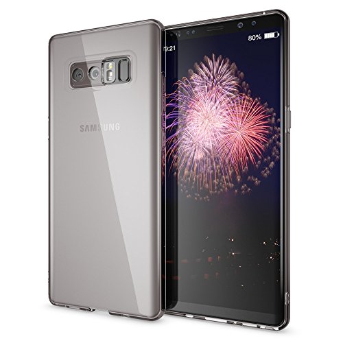 NALIA Handyhülle kompatibel mit Samsung Galaxy Note 8, Ultra-Slim Silikon Case Cover Crystal Schutzhülle Dünn Durchsichtig, Etui Handy-Tasche Backcover Transparent Smart-Phone Skin, Farbe:Grau von delightable24